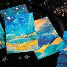 10 Sheets Glow-In-The-Dark Starry Sky Stickers - Matte Adhesive Stickers Suitable For Scrapbook, Diary, Phone Case And Frame Decoration - Starry Night Design (Moon, Stars, Clouds), Star Stickers,School Supplies,Back To School