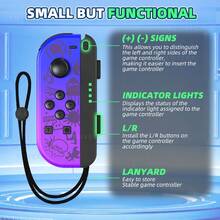 Bluetooth 5.2 RGB Gamepad For NS Switch/Lite/OLED, Dual Joysticks, Vibration, 6-Axis, 500mAh Battery