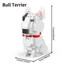 Bloques de construcción con partículas de tamaño micro de la serie de mascotas perro, un juguete que ejercita los dedos y la capacidad de pensamiento, apropiado para principiantes en bloques de construcción como regalo, 1 pieza
