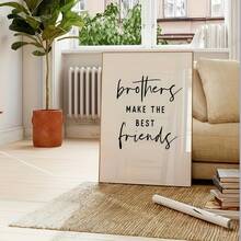 Brothers Make The Best Friends" - Perfect Gift For Brothers & Best Friends, Polyester, Unframed, Best Friend Gifts, Perfect For Room Decor,Back To School,School Supplies - Multicolor - View 2