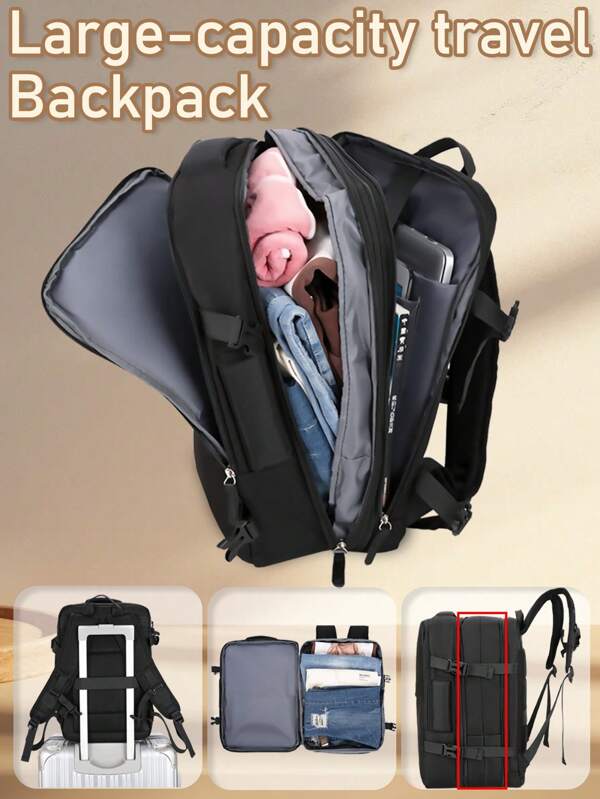 Mochila ligera de gran capacidad, bolsa de viaje y negocios de nailon con múltiples compartimentos, lavado a mano o limpieza en seco, equipo de vacaciones | Mochila minimalista | Mochila de nailon, mochila de viaje para la escuela Accesorios escolares Cosas de la escuela