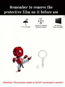 1 Taekwondo Junge, 2D Acryl Anhänger. Sportlicher Stil Muster sehr cooles Design, kann als multifunktionaler Schlüsselanhänger, dekoratives Geschenkaccessoire, Innenraum-Hängedekoration und DIY Rucksack-Anhänger verwendet werden, perfektes Geschenk, ohne Batterie erforderlich Schul- und Autoaccessoires, süße Goth Y2K Taschenaccessoires, Schlüsselbänder mit ID-Halter, Autoaccessoires, Taschenanhänger