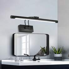 Barre lumineuse murale de salle de bain de 50 cm, montée sur bras articulé. Luminaire décoratif pour miroir de salle de bain, variateur 3 couleurs avec interrupteur à mémoire, 15W. Convient pour la salle de bain, le salon, la chambre, le couloir, la salle d'exposition/de lecture/à manger/bar/chambre/café/salle à manger/magasin de vêtements/salon/musée