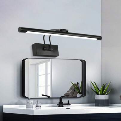 50cm Bathroom Wall Light, Adjustable Swing Arm Wall Lamp, 3-Color Dimmable Vanity Light With Memory Switch, 15W Suitable For Bathroom, Living Room, Bedroom, Corridor, Exhibition Room, Reading Room, Dining Room, Bar, Bedroom, Cafe, Dining Hall, Clothing Store, Living Room, Museum