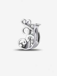 1 PC Vine Letters Beads Pendant Charm Pendant Ball Suitable For Bracelets DIY Women's Jewelry
