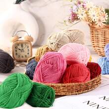 2Pcs 5-Ply Cotton Yarn Suitable For DIY Knitting Bags, Scarves, Hats, Sweaters, Home Textiles, Weight 100g