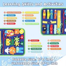 Busy Board Toddler Early Education Puzzle Toy - Felt Educational Toy For Dressing & Fine Motor Skills Practice, Colorful Buttons, Zippers, And Pockets, Ideal For Youngsters, Toddler Activity Center|Colorful Busy Board| Felt Toy, Busy Board Toys