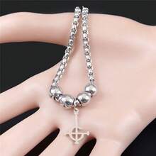 2025 鬼魂 BC 无名不锈钢手链 食尸鬼乐队 荣休教皇符号面具 Grucifix 海报手链首饰