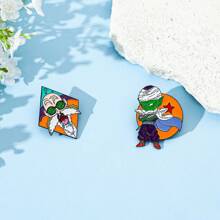 1 pieza Colgante decorativo de bolso con diseño de personaje de anime clásico Dragon Ball Sun Wukong, broche de moda para ropa, bolso, accesorio escolar