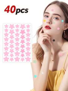 1920/1000/960/600/480/400/240/200/40 Pcs Of Facial Waterproof And Breathable Patches, With Cute Design Stickers, Fun Cartoon Stickers, Waterproof And Sweat Proof Mini Stickers Suitable For Gatherings, Offices, Halloween And Other Occasions. Festival Party Stickers, Heart-Shaped Stickers, Decorative Stickers (For Decorative Purposes Only, Not For Cosmetics)