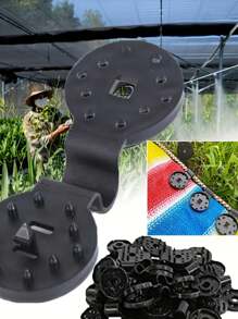 10/50/100pcs PP Sunshade Clip - Multi-Purpose Black Greenhouse Net Fixator, For Secure Waterproof Cloth Fastening And Outdoor Camping Equipment