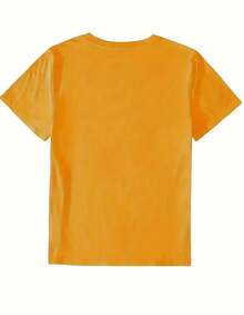 Camiseta de Moda Verano Lindo para Mujeres con Diseño de Corazón y Ondas Sonoras, Cuello Redondo, Estilo Elegante, Parte Superior de Primavera/Verano, Camiseta de Vestir Casual - Amarillo - Ver 3