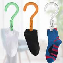 3pcs Inner Wear Clips With Built-In Hooks, Seamless, Windproof, Functional Clips For Home Use, 2-In-1 Thickened Clips For Hanging Clothes - Multicolor - View 6