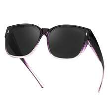 1pc Polarized Fit Over Sunglasses For Women, Oversized Sun Glasses With UV400 Protection For Outdoor/Driving Fashionable Shade Elegant Outfit Family Outings Travel Vacation Holiday - 彩色 - 查看 13