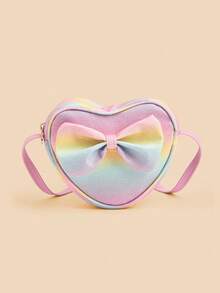 1 pieza Bolso bandolera con lazo en forma de corazón de moda para niñas Monedero (Tamaño muy pequeño) - Bolsos bandolera - Ver 1