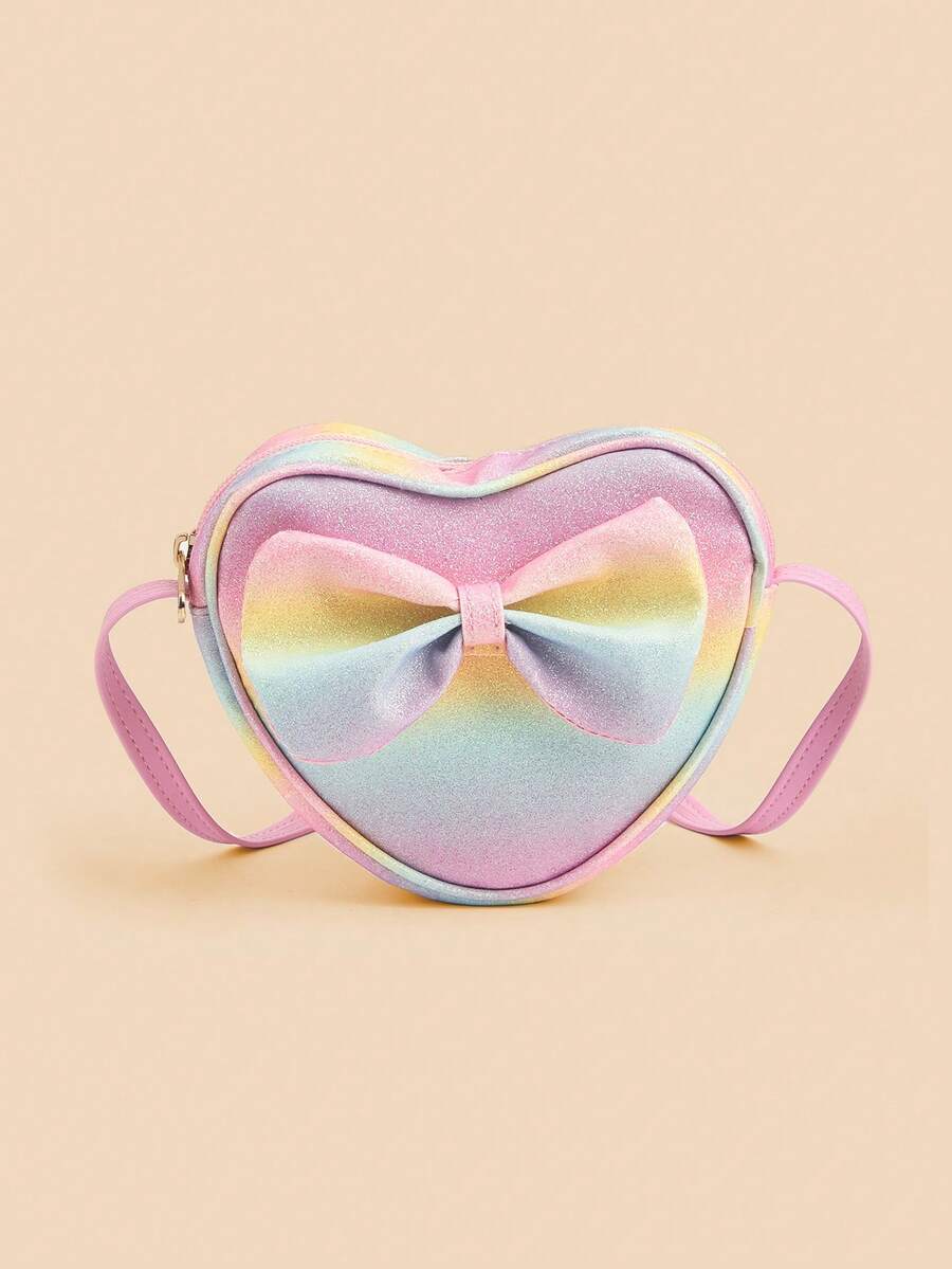 1 pieza Bolso bandolera con lazo en forma de corazón de moda para niñas Monedero (Tamaño muy pequeño) - Bolsos bandolera - Ver 1