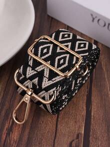 1pc Black Adjustable Wide Strap Crossbody Bag Strap, Casual 2-Way Use Purse Strap Accessory