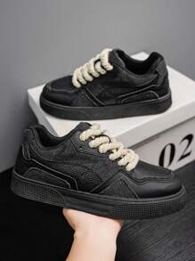 2025 Men's Plus Size Casual Sports Canvas Sneakers, Versatile Outdoor Commuting Shoes Suitable With Jeans, Fashionable &