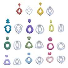Soft Pottery Polymer Clay Cutters Geometric Figure Molds For DIY INS French Earrings Jewelry Making Embossing Modeling Tools - LM123-132 - View 12
