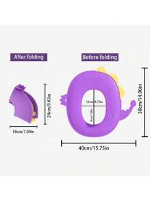 1pc TPE Soft Packaging Children's Portable Folding Travel Toilet Seat With Non-Slip Silicone Pad Potty Training Seat Toilet Ring Foldable Washable Toilet Seat Mat Suitable For Toddlers, Boys And Girls