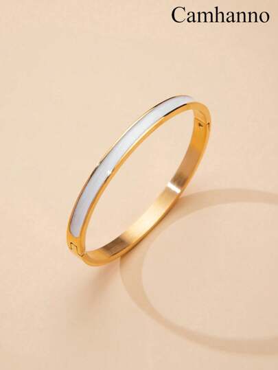 1 قطعة سوار زخرفي هندسي من الفولاذ المقاوم للصدأ للنساء هدايا مواعدة الروح الأخوات هدايا الأصدقاء الإناث