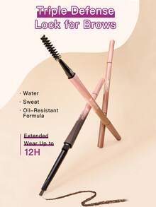 Essence Delicate And Clear Eyebrow Pencil, Precisely Defines Natural Brow Shape, Long-Lasting Natural Makeup - 01 Smoky Gray - View 2