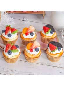 Realistic Cupcake Decor - Perfect For Parties, Holiday Tables, And Celebrations - Reusable And Easy To Clean