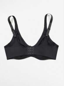 Nahtloser Smoothing-BH Große Größen für Damen mit vollständiger Abdeckung und ohne Bügel, schwarzer minimalistischer glatter Formbecher, bequeme Alltagsunterwäsche