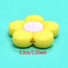 Set de 10 piezas de cuentas focales de pan mexicano con forma de corazón concha para manualidades y decoración de bolígrafos de plástico