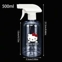 Sanrio 1pc Hello Kitty Portable Mist Sprayer - Fine Continuous Mist, Various Sizes Available, For Hairstyling, Plants, Cleaning, Hair & Skin Care, Reusable, Essential For Hairstyling | Transparent Bottle