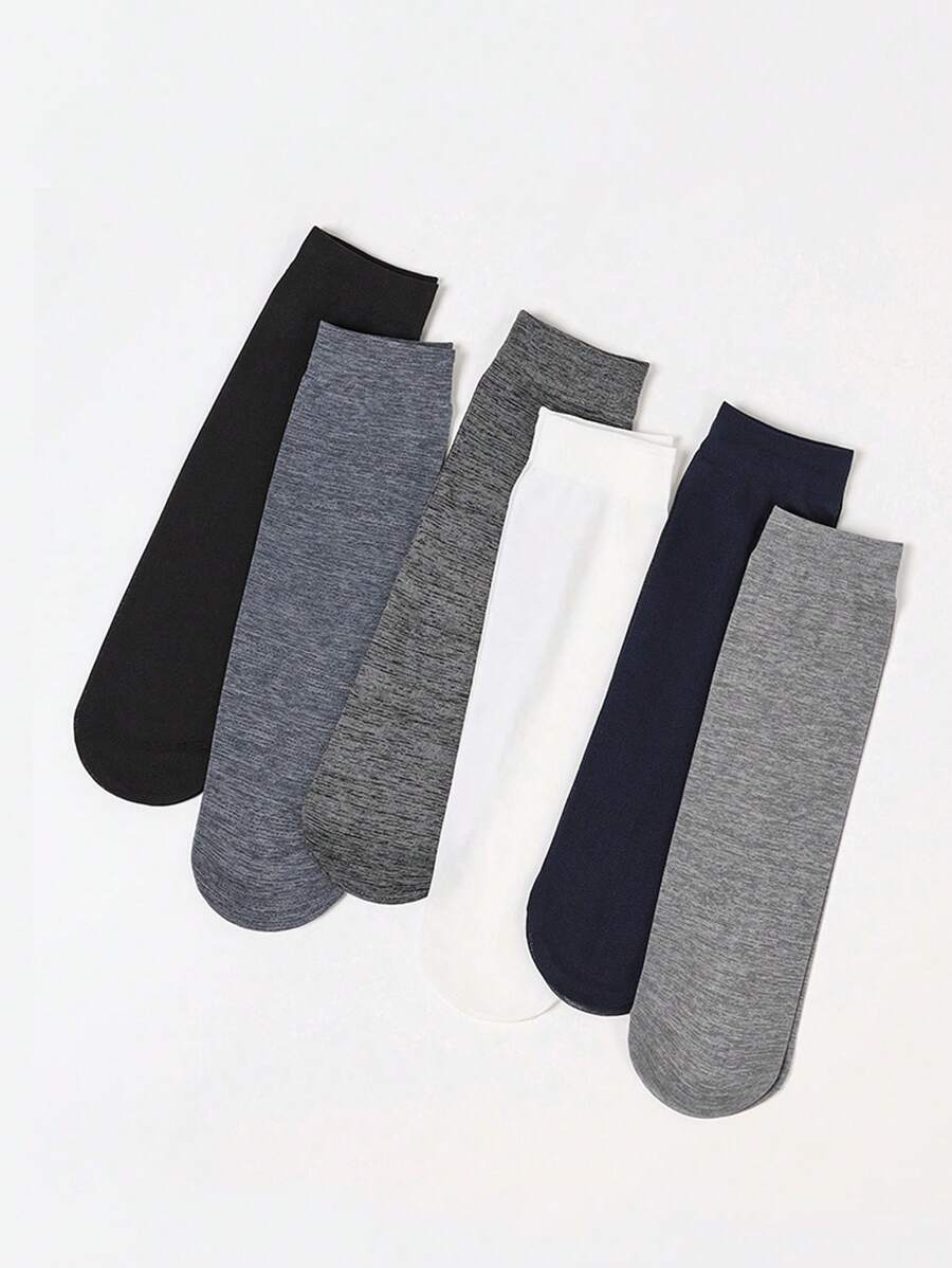 10/20 pares de calcetines de verano para hombres de media caña finos, calcetines de seda de hielo de unicolor para negocios