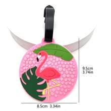 1pc/2pcs Pink Pineapple Flamingo Luggage Tag Pendant, Unisex Name Label For Business, Travel, Airport Luggage/Bag ID Card