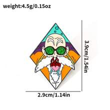1 pieza Colgante decorativo de bolso con diseño de personaje de anime clásico Dragon Ball Sun Wukong, broche de moda para ropa, bolso, accesorio escolar