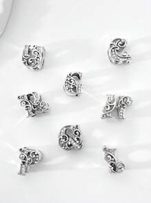 1 PC Vine Letters Beads Pendant Charm Pendant Ball Suitable For Bracelets DIY Women's Jewelry