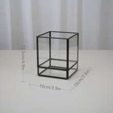 Black Retro Vintage Copper & Glass Candle Holder, Scandinavian Home Decor Accessories