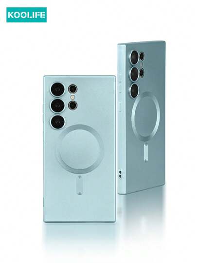 磁性 1 件 Koolife 磁性无线充电 Magsafe 软硅胶手机壳，超薄哑光饰面，防摔金属漆，镜头全覆盖，一体式按钮设计，兼容 Galaxy S22/S22Plus/S22Ultra/S23/S23Plus/S23Ultra/S24/S24Plus/S24Ultra/S25/S25Plus/S25Ultra 防水防震防刮