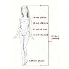 32pcs/Set Fashion Style Outfit & Accessories For 11.5in/30cm Doll, Including Mini Dress, Shoes, Bags, Hangers, Necklace, Glasses, Handmade Toys, Christmas Gift