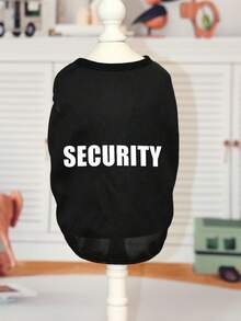 1pc Lightweight Letter Print Pet Dog Cat Vest, Sleeveless Summer Shirt, Anti-Shed, Breathable For Poodle & Teddy Bear