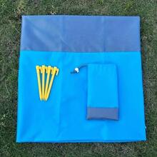1 Waterproof Beach Blanket, Collapsible Quick-Drying Beach Mat With 4 Corner Piles, Perfect For Outdoor Camping, Travel, Vacation, Hiking - Enjoy The Beach Without Worrying About The Mess