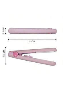 Plancha de cabello mini Make Time, compatible con 110v/220v, perfecta para cabello suave y liso. Es portátil, eficiente y fácil de manejar para retoques o viajes. - Azul - Ver 4