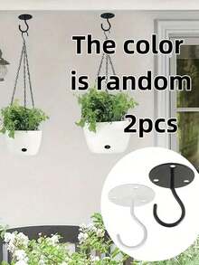 Ganchos adhesivos fuertes para techo, ganchos para pared sin taladrar, ajustables para macetas y portadores de flores