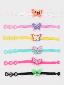6/12/18pcs Butterfly Themed Silicone Bracelet, Party Decoration, Party Gift Small Gifts - View 5