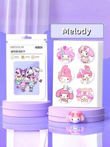 Sanrio 36 Stücke Sommer Mückenabwehr Aufkleber, personalisierte Kinder Aufklebern, Sanrio Aufkleber für Kinder, Kuromi Kinder Outdoor Aufkleber Aufkleber