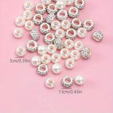 23/46 Elegantes Conjuntos de Acessórios de Cadarço com Pérolas e Strass para Decorações DIY Fashionistas, Ideal para Tênis Esportivos e Sapatos de Lona, Feito de Material Durável de ABS