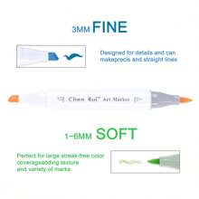 168/120/100/80/60/48 ألوان أقلام تحديد فنية ذات طرفين فرشاة وحافة دائمة مناسبة للفنانين والبالغين والرسوم المتحركة والتلوين والرسم التوضيحي وصنع البطاقات هدية عيد الميلاد والسنة الجديدة - قابلة لإعادة التعبئة، عودة إلى المدرسة