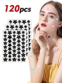 1920/1000/960/600/480/400/240/200/40 Pcs Of Facial Waterproof And Breathable Patches, With Cute Design Stickers, Fun Cartoon Stickers, Waterproof And Sweat Proof Mini Stickers Suitable For Gatherings, Offices, Halloween And Other Occasions. Festival Party Stickers, Heart-Shaped Stickers, Decorative Stickers (For Decorative Purposes Only, Not For Cosmetics)
