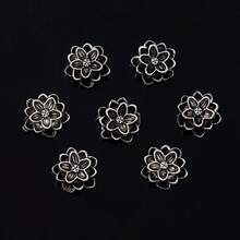 30 buc. Mărgele distanțiere de flori de lotus vintage pentru bricolaj, brățări cu margele, coliere, brelocuri, accesorii de bijuterii