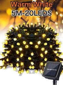 1pc Solar String Lights Outdoor Light Strings Waterproof 22M/12M/7M/5M ,20/50/100/200LED Solar Powered String Light With 8 Lighting Modes For Garden Patio Yard Fence Christmas Tree Decoration With Fairy Lights Ambience Warm White/Multicolor/White For Outside Tree , Courtyard,Wedding, Gazebo,Party, Home, Lawn, Camping And Holiday Decor Garden Lights