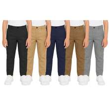 Boy's Super Stretch Cotton Cargo Pants - Màu Khaki - Xem 2