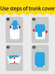Luggage Cover Travel Case Cover For 18 To 32 Inch Luggage Protector Cases For Outdoor Travel Business Fashion Graphic Pattern For Men Women Travel Accessories Polyester Suitcase Elastic Dust Covers Student Back To School Stuff, Ideal For Outdoor And Holiday Travel, Luggage Protection|Vibrant Design|Elastic Fit, Luggage Travel Accessories